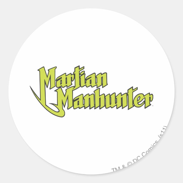 Martian Manhunter Logo Runder Aufkleber (Vorderseite)