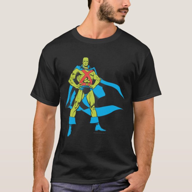 Martian Manhunter Posen T-Shirt (Vorderseite)