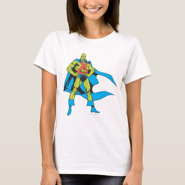 Martian Manhunter Posen T-Shirt (Vorderseite)