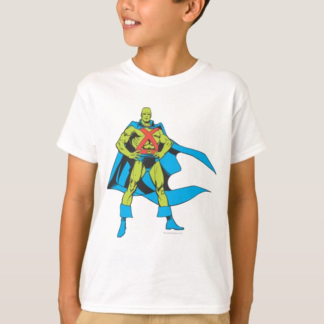 Martian Manhunter Posen T-Shirt (Vorderseite)