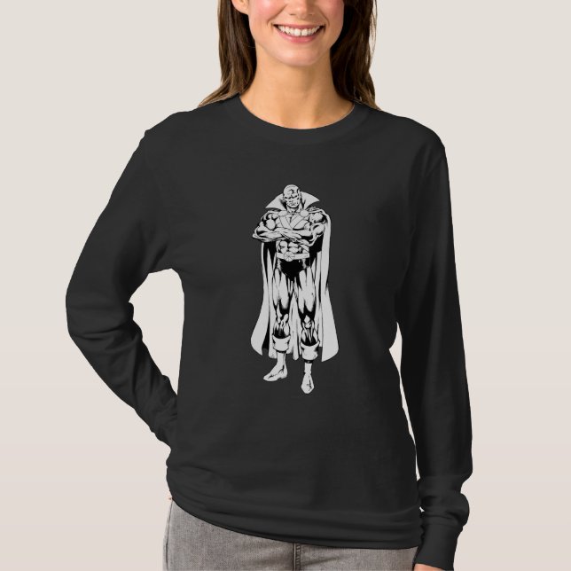 Martian Manhunter Stehende Kontur T-Shirt (Vorderseite)