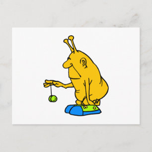 Martian mit YoYo Postkarte