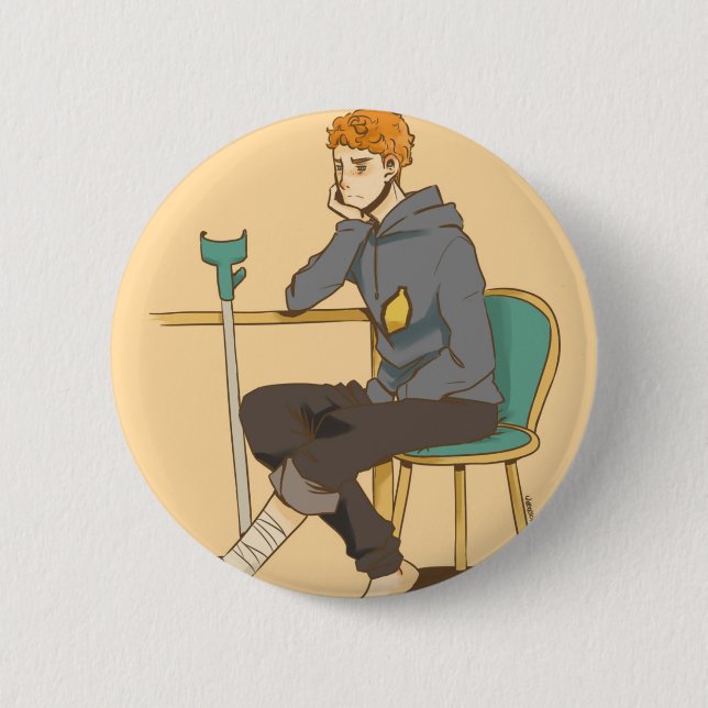 Martin Crieff verdrehte seinen Knöchel Button (Vorderseite)