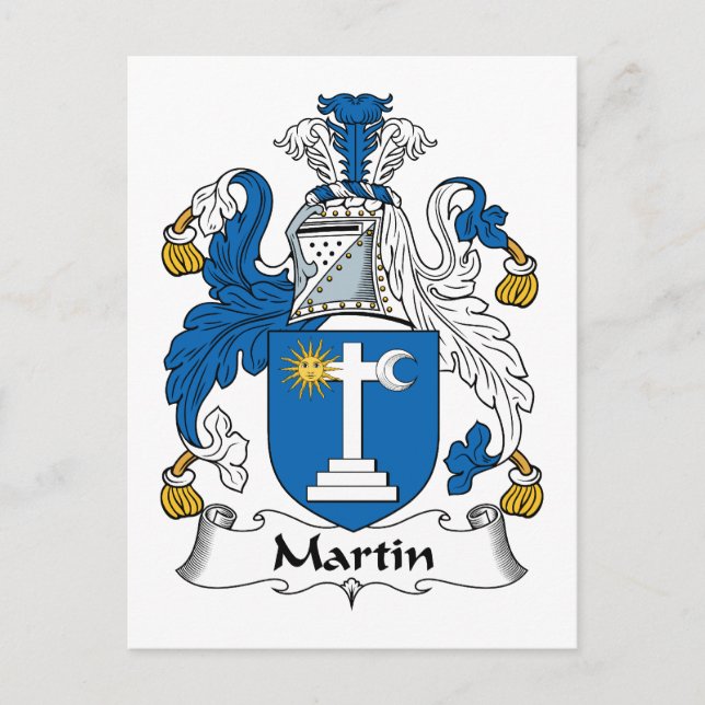Martin Familienwappen Postkarte (Vorderseite)