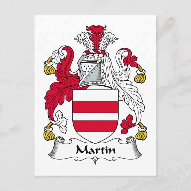 Martin Familienwappen Postkarte (Vorderseite)