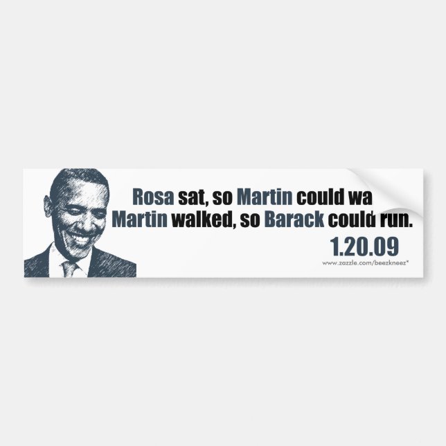 Martin ging, also könnte Barack laufen Autoaufkleber (Vorne)