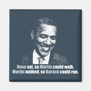 Martin ging so, dass Barack laufen konnte. Magnet