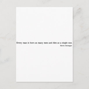 Martin Heidegger Shirt 1 Postkarte