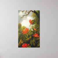 MARTIN J. HEADE - Hummingbird und Passionblumen -