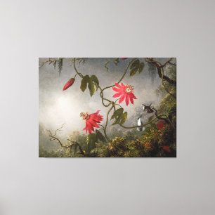 MARTIN J. HEADE - Passionsblumen und Kolibris Leinwanddruck
