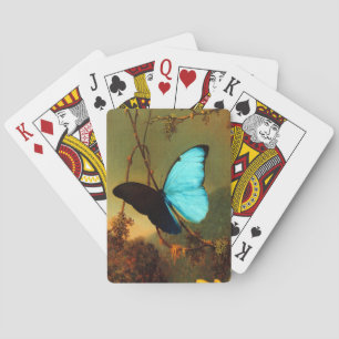 Martin Johnson Heade Blauer Morpho-Schmetterling Spielkarten