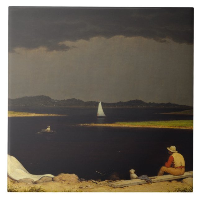 Martin Johnson Heade - Gewitter nähern Fliese (Vorderseite)