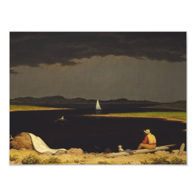 Martin Johnson Heade - Gewitter nähern Fotodruck (Vorne)
