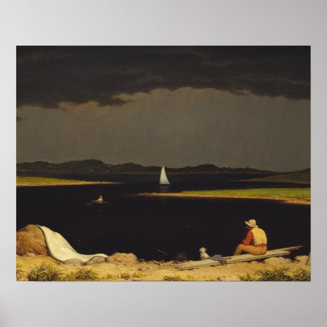 Martin Johnson Heade - Gewitter nähern Poster (Vorne)