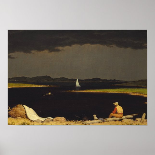 Martin Johnson Heade - Gewitter nähern Poster (Vorne)