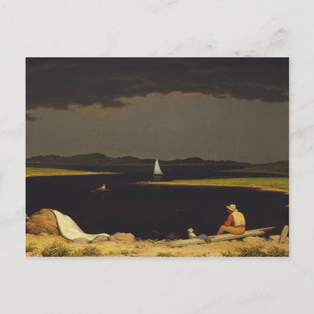 Martin Johnson Heade - Gewitter nähern Postkarte (Vorderseite)