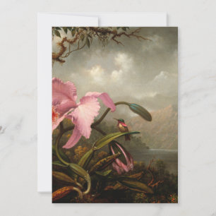 Martin Johnson Heade - Orchid und Hummingbird Feiertagskarte