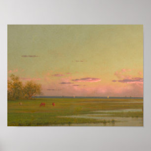 Martin Johnson Heade - Salt Marsh at Southport, Gr Poster