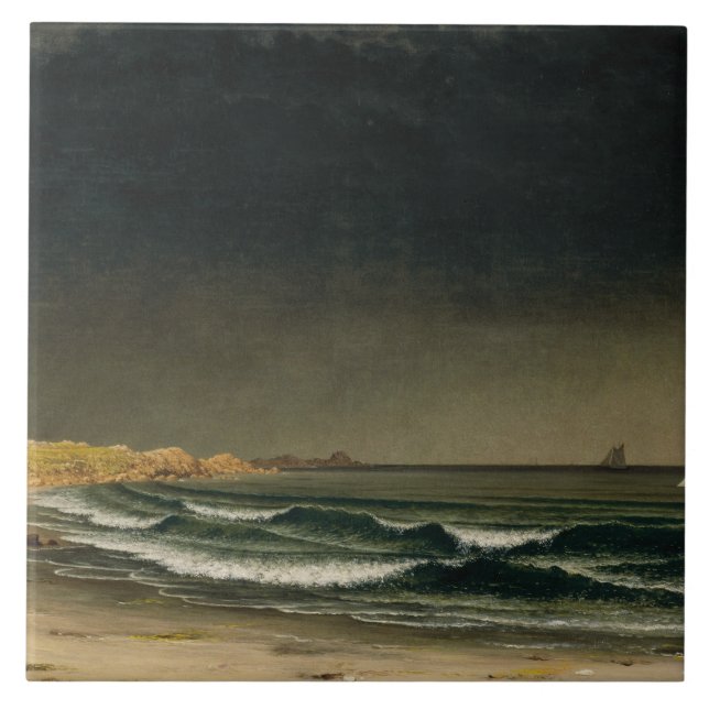 Martin Johnson Heade - Sturm nähern Fliese (Vorderseite)