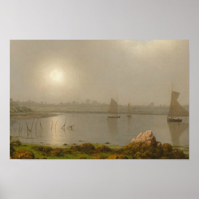 Martin Johnson Heade - York Harbour, Küste Maine Poster (Vorne)