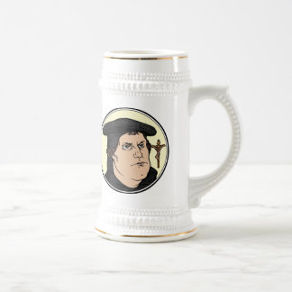Martin Luther, der Christus bekennt, crucified Bierglas