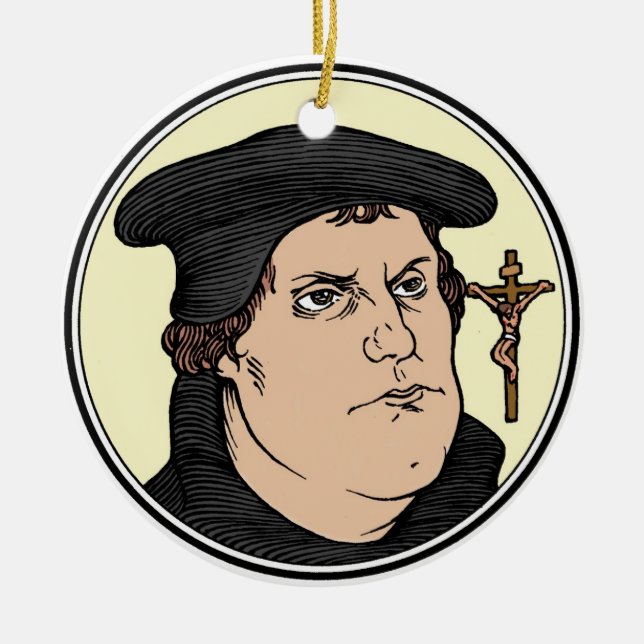 Martin Luther, der Christus bekennt, crucified Keramik Ornament (Vorne)