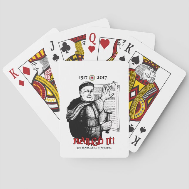 Martin Luther hat es nagelt! Spielkarten (Rückseite)