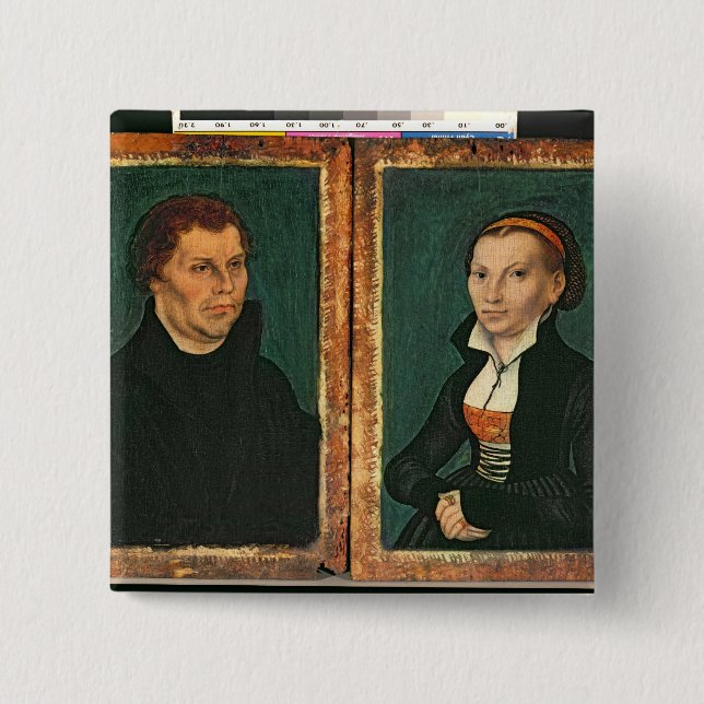 Martin Luther, Katharina von Bora, c.1526 Button (Vorderseite)