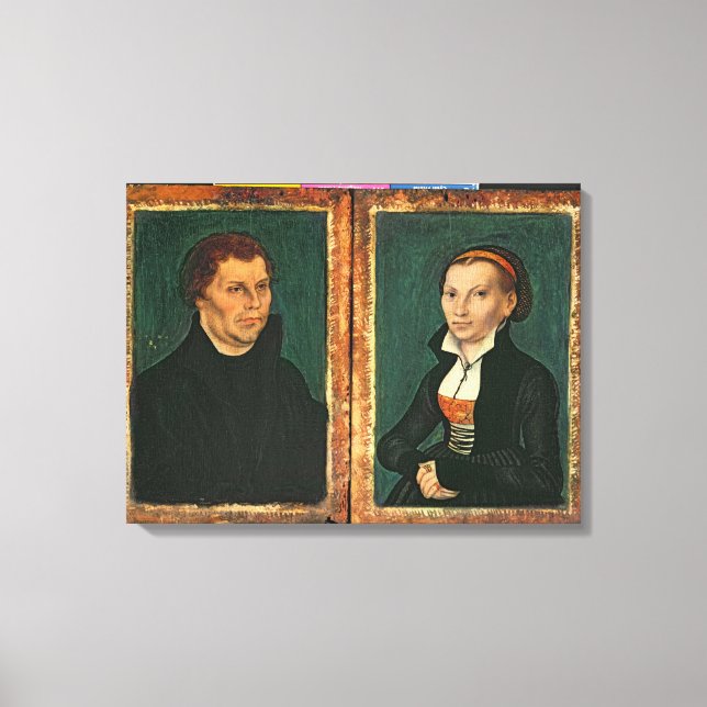 Martin Luther, Katharina von Bora, c.1526 Leinwanddruck (Vorderseite)