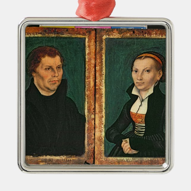Martin Luther, Katharina von Bora, c.1526 Ornament Aus Metall (Vorne)
