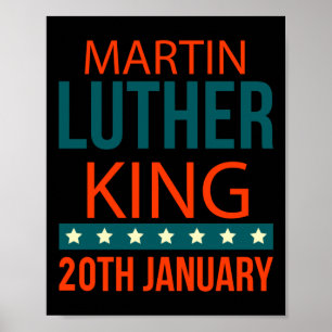Martin Luther King 20. Januar Sticker Poster