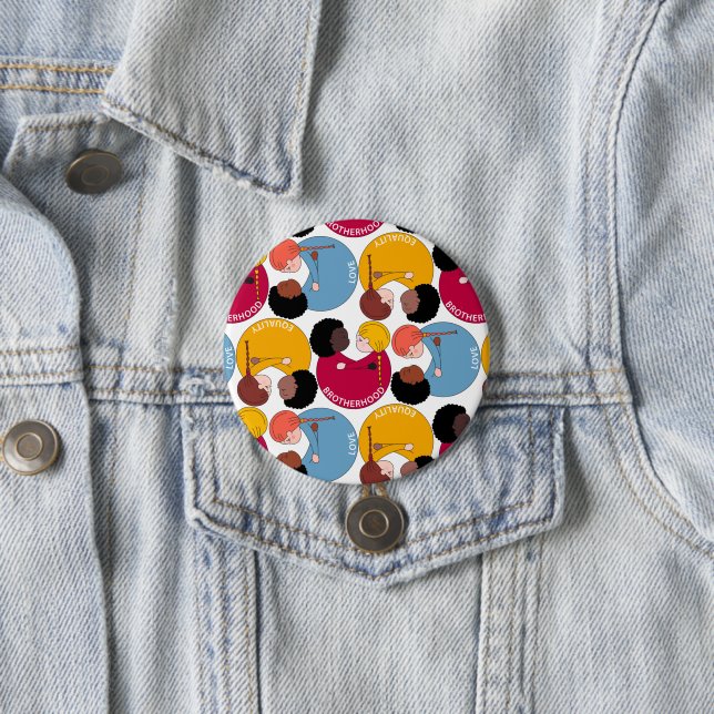 Martin Luther King Day, Gleichheit und Brüderlichk Button (Beispiel)