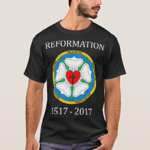 Martin Luther Rose The Five Solas Protestant  T-Shirt