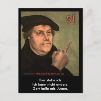Martin Luther "StinkeFinger" Postkarte