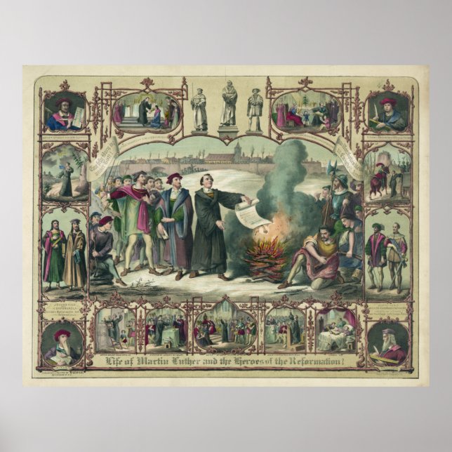 Martin Luther und Helden der Reformation [1874] Poster (Vorne)