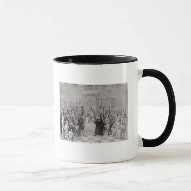 Martin Luther vor Charles V Tasse (Rechts)