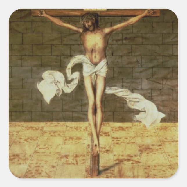 Martin Luthers Sermon Quadratischer Aufkleber (Vorderseite)