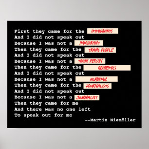 Martin Niemöller (Redakteur) Zitat Poster