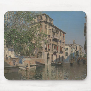 Martin Rico y Ortega - Ein Kanal in Venedig Mousepad