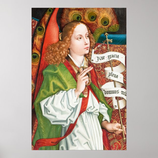 Martin Schongauer Annunziationsgel Orlier-Altar Poster (Vorne)