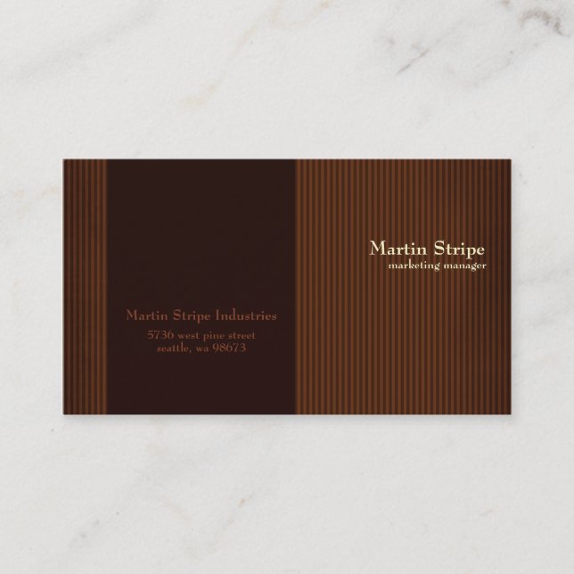 Martin Stripe Business Cards Visitenkarte (Vorderseite)
