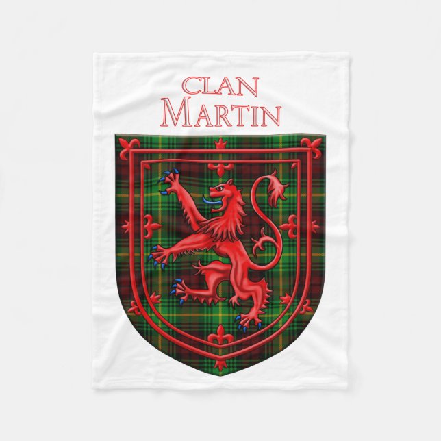 Martin Tartan Scottish Kariert Lion Rampant Fleecedecke (Vorderseite)