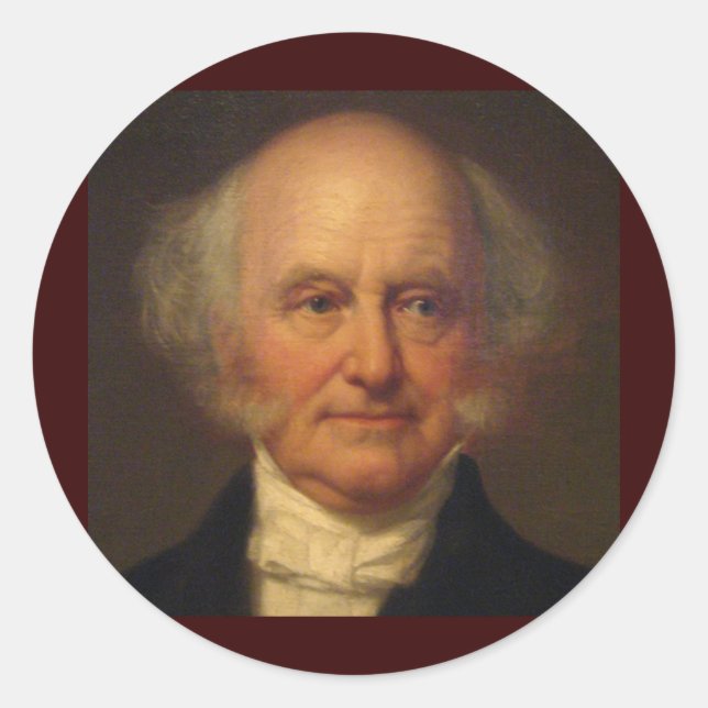 Martin Van Buren 8 Runder Aufkleber (Vorderseite)
