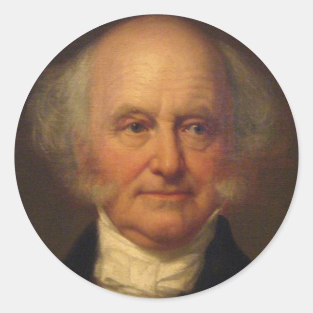Martin Van Buren 8 Runder Aufkleber (Vorderseite)