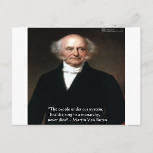 Martin Van Buren "Amerikaner leben" Weisheitsgesch Postkarte
