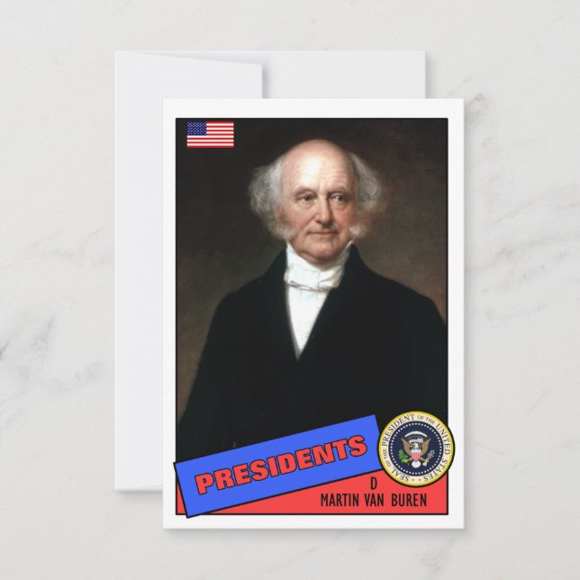 Martin Van Buren Baseball Card (Vorderseite)