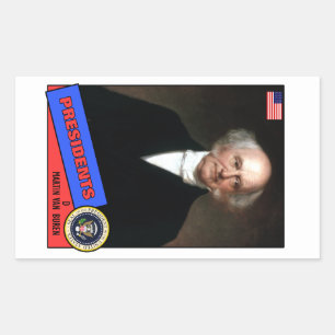 Martin Van Buren Baseball Card Rechteckiger Aufkleber