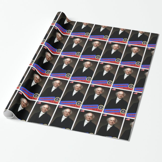 Martin Van Buren Baseball-Karte Geschenkpapier (Ungerollt)
