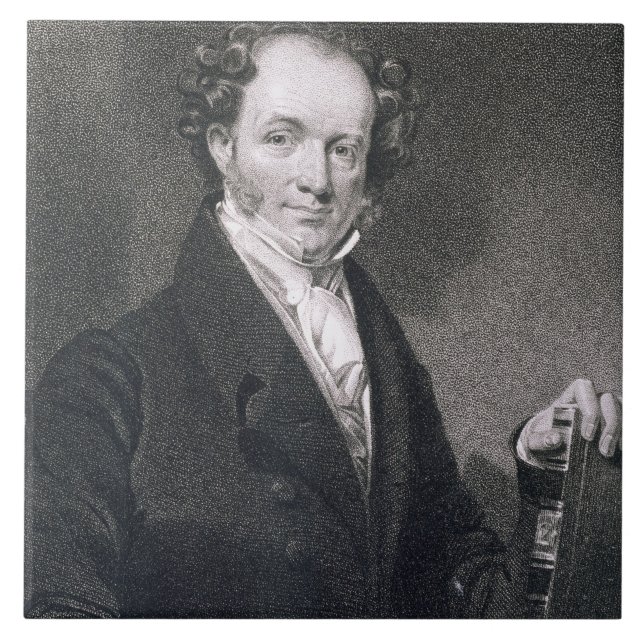 Martin Van Buren, graviert von E. Wellmore Fliese (Vorderseite)