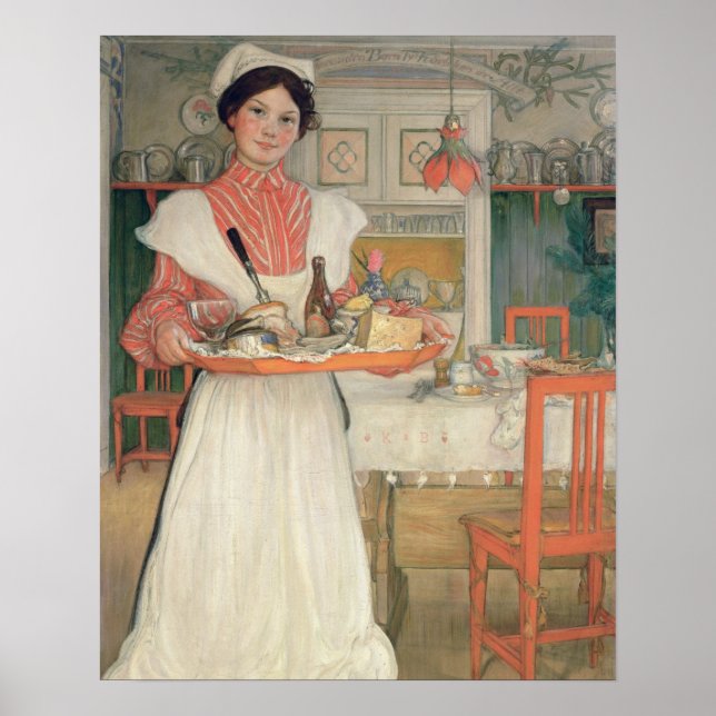 Martina Carry Breakfast on a Tray, 1904 Poster (Vorne)